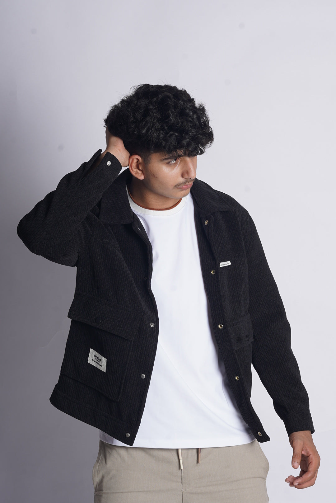 Double POCKET SUEDE JACKET MADE IN VEITNAM