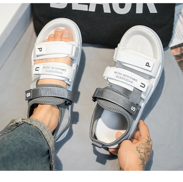 GRAY WHITE SANDAL