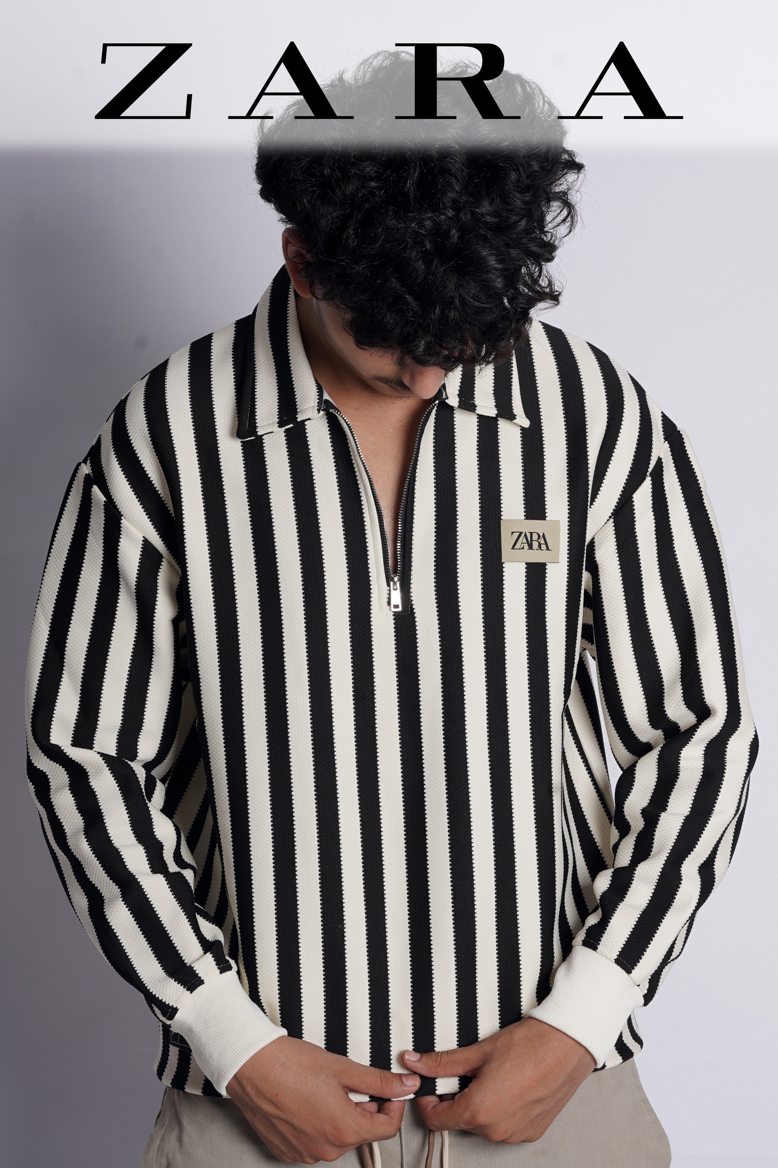 ZARA MAN OLD MONEY FLEECE SHIRT