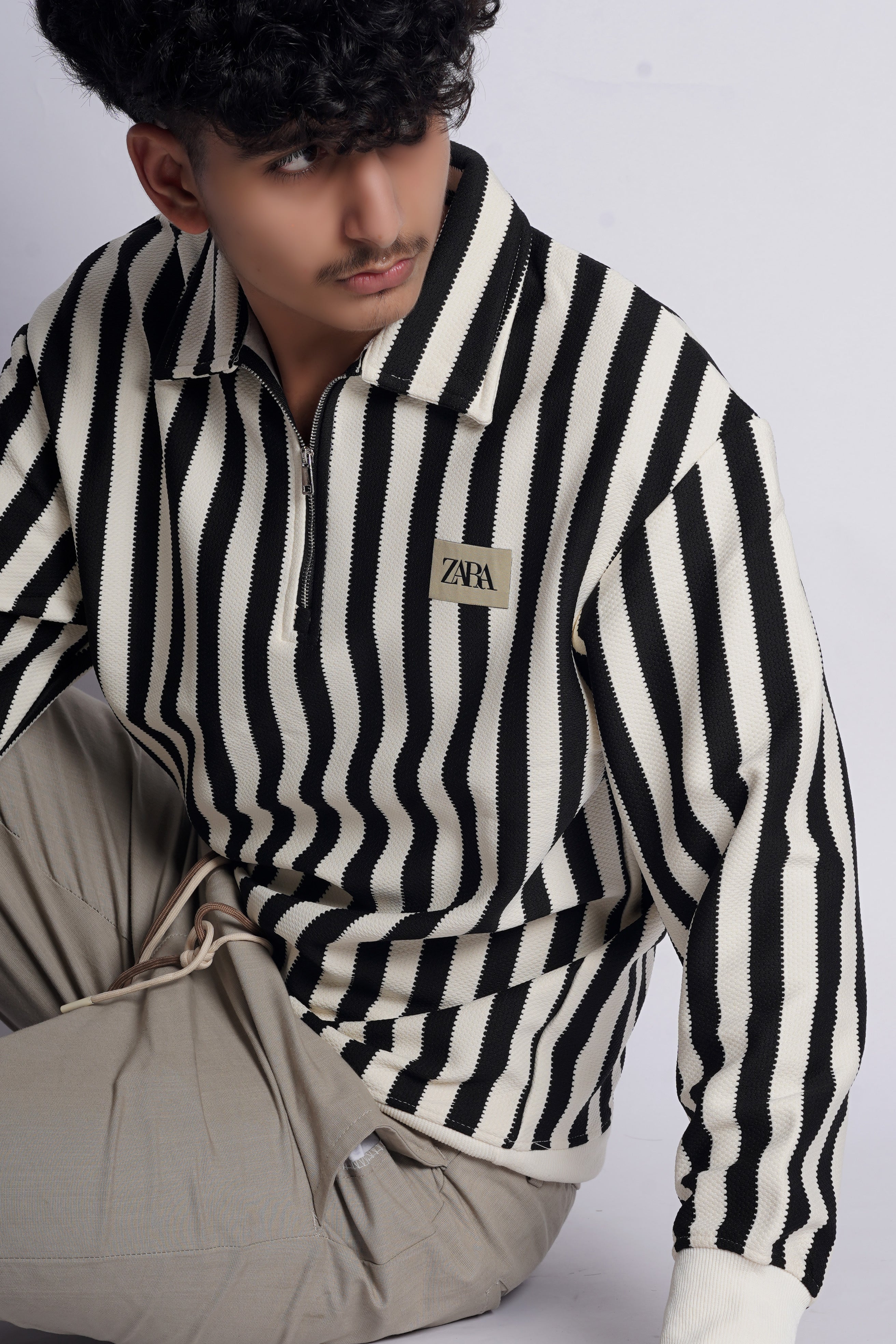 ZARA MAN OLD MONEY FLEECE SHIRT