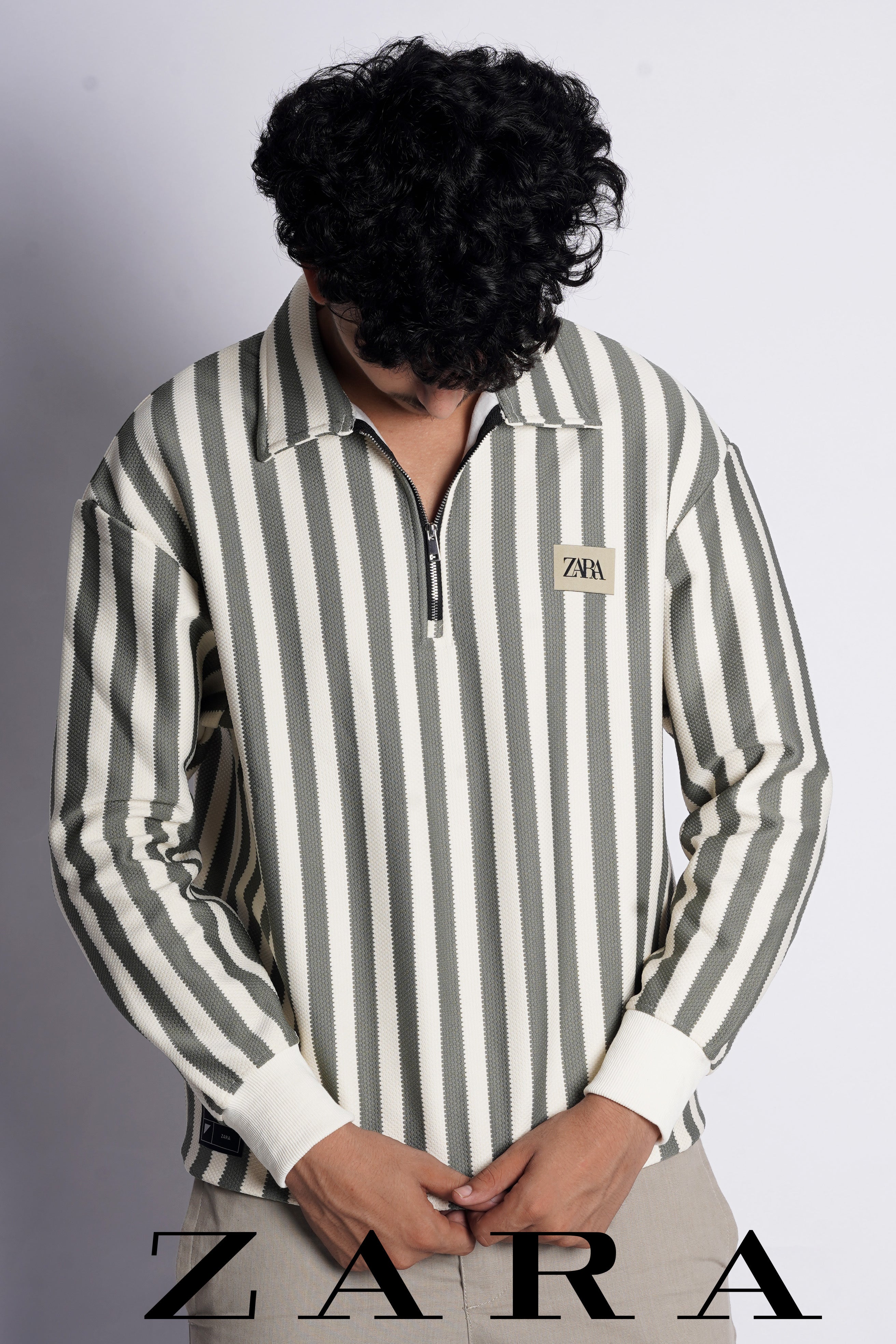 ZARA MAN OLD MONEY FLEECE SHIRT