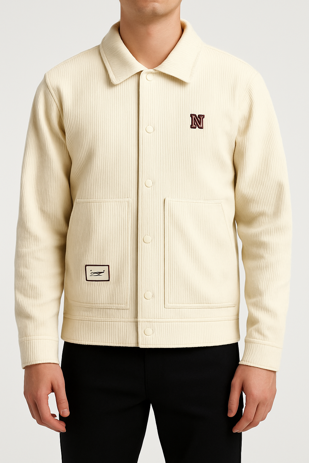 N CROSS POCKET SUEDE JACKET MADE IN VEITNAM