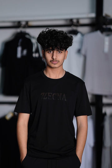 ZEGNA PATCH LOGO ROUND NECK T.SHIRT