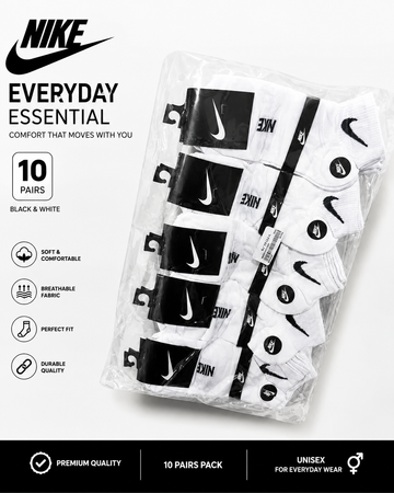 NIKE 100% COTTON SHORT SOCKS