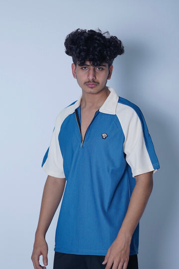 VERSACE 100% HYBRID HALF ZIP CPOLLAR SHIRT