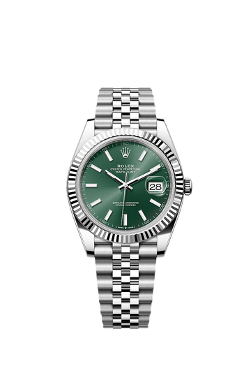ROLEX SILVER GREEN DIAL