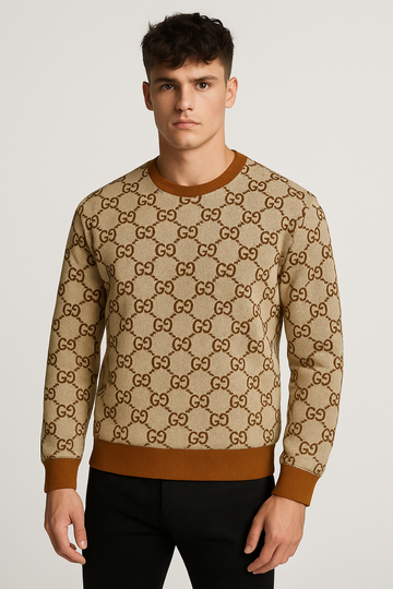 GUCCI ALL OVER EMBOSED ORIGINAL SWEAT SHIRT