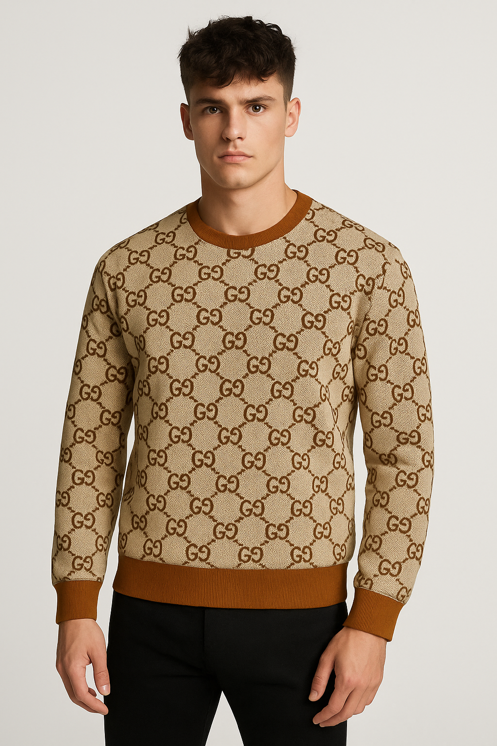 GUCCI ALL OVER EMBOSED ORIGINAL SWEAT SHIRT