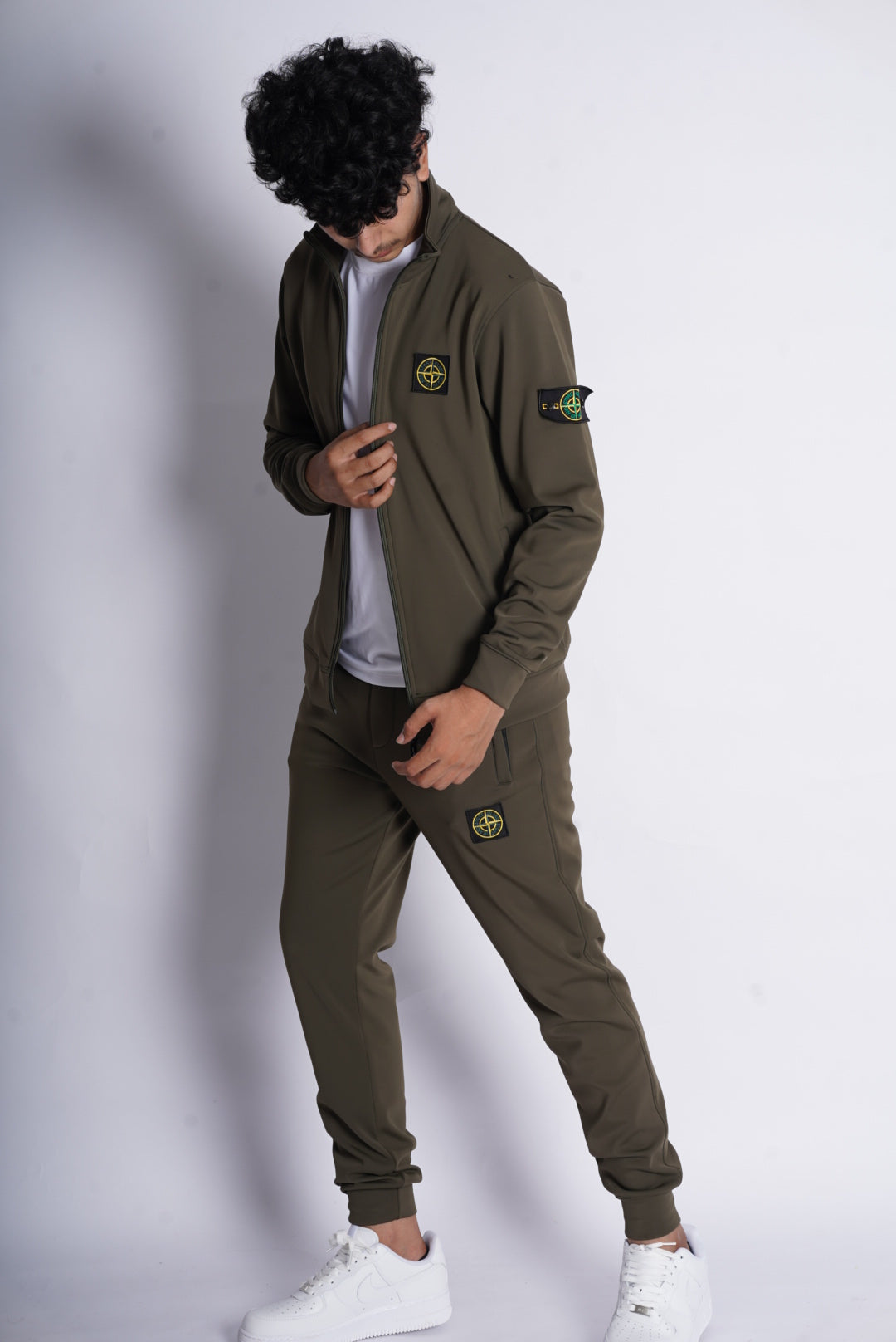 STONE ISLAND NYLON BONDED ZIPPER TRACK SUIT