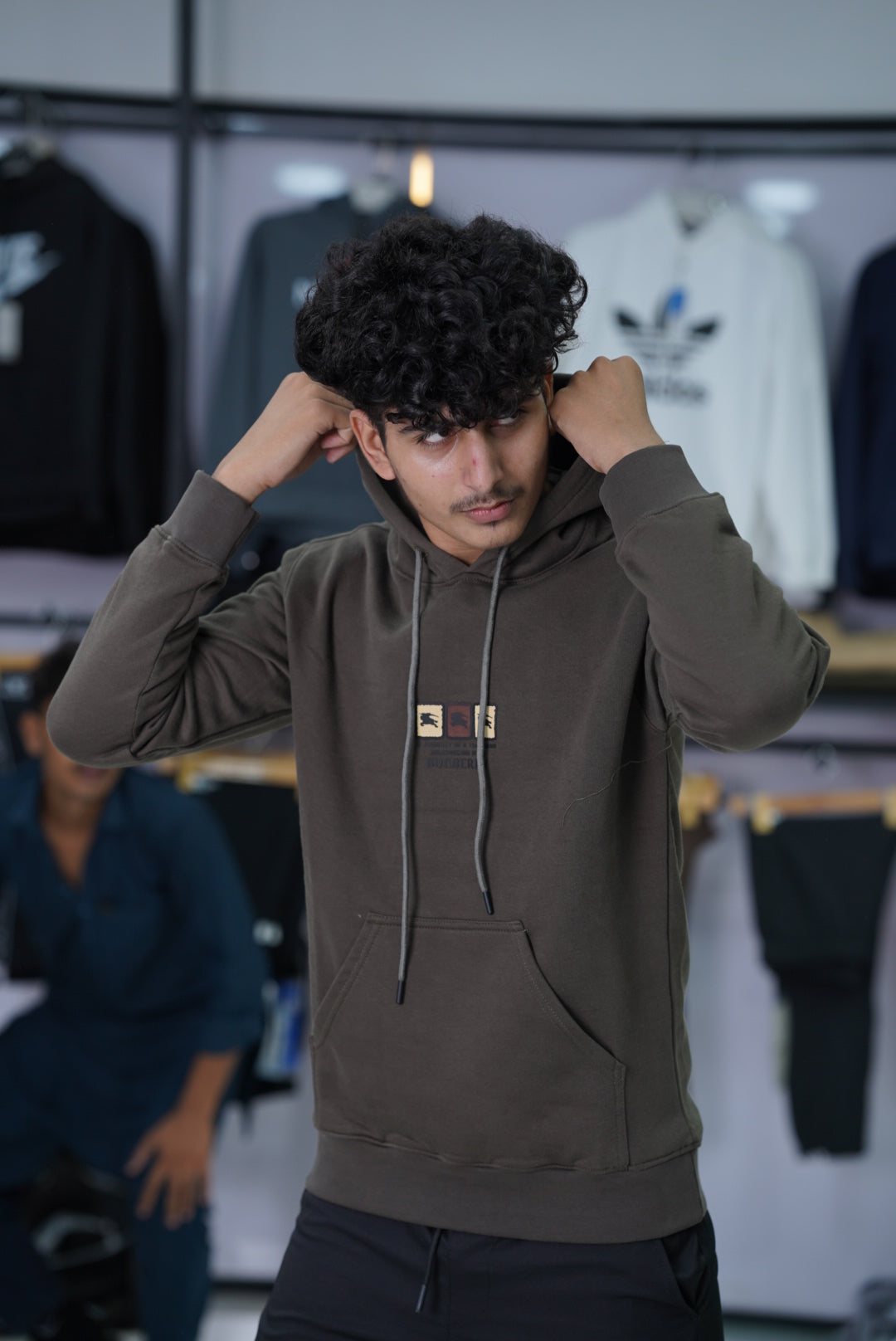 BURBERRY COTTON FLEECE HODDIE MADE IN PAKISTAN