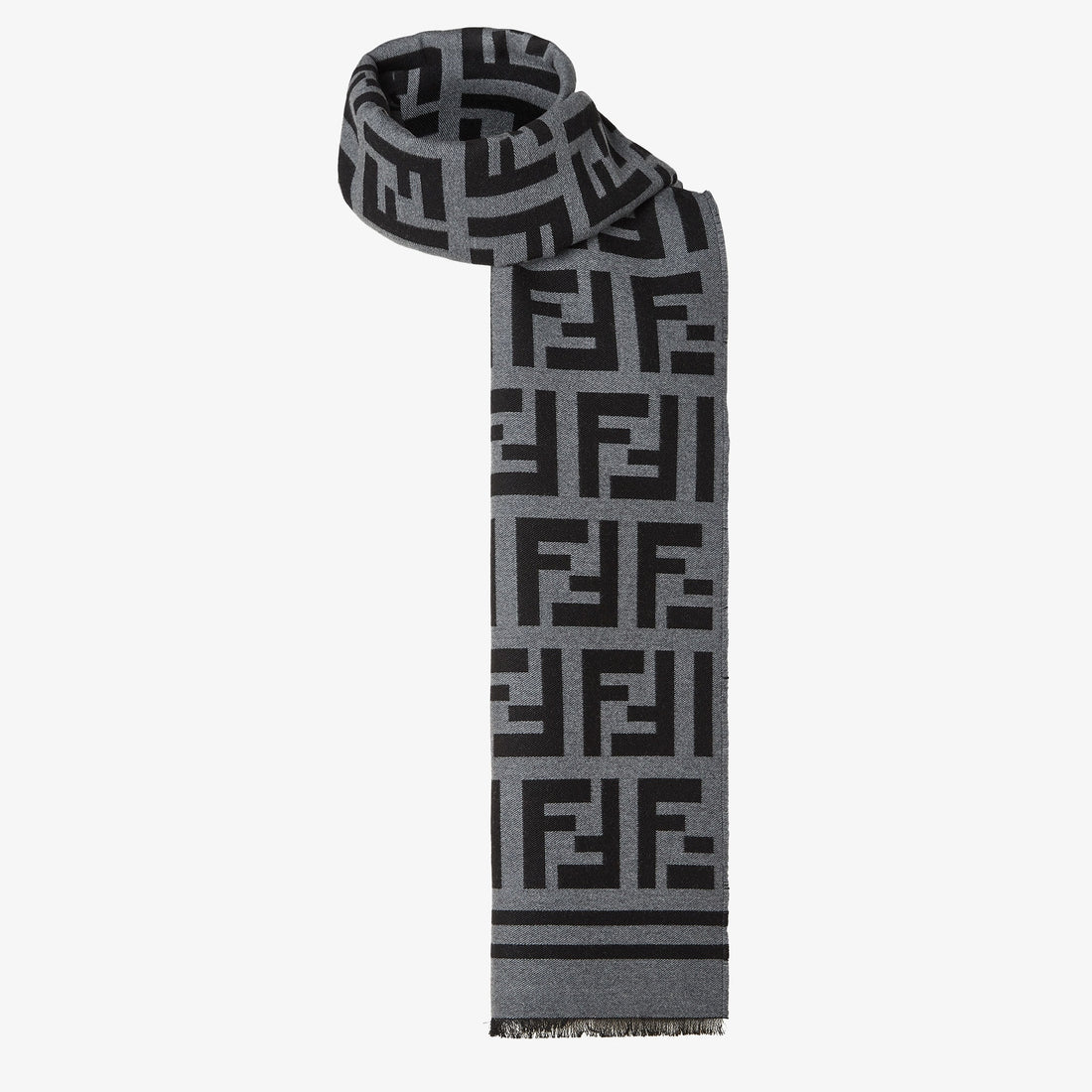 FENDI EMBOSED  WOOL SCARF