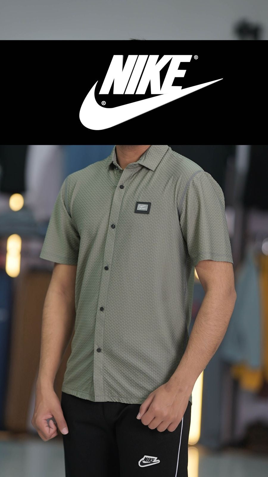 NIKE CASUAL PREMIUM STRACH FABRIC SHIRT