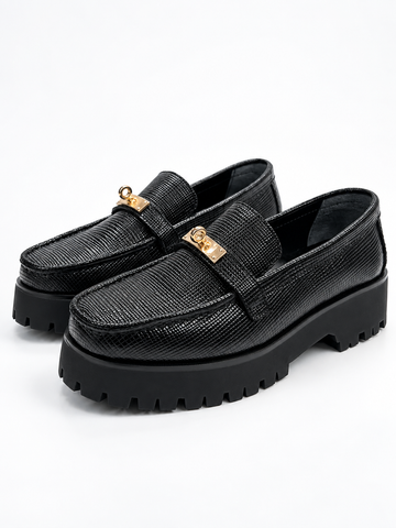 HERMES SHINE PREMIUM LEATHER LOAFER SHOES