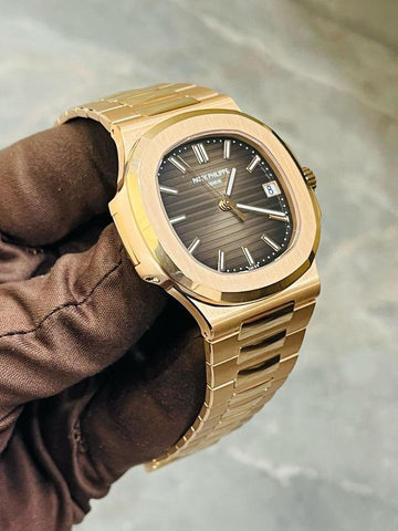 PATEKPHILIPPE GENEVE GOLD WITH BROWN DIAL