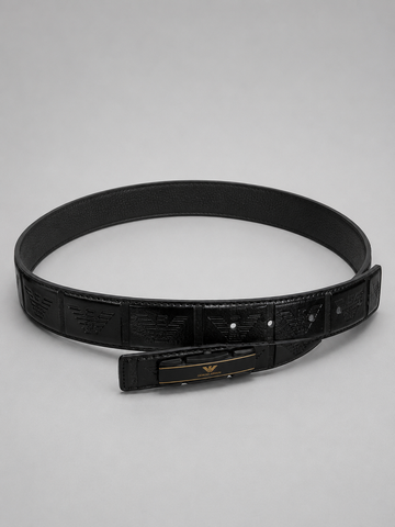 ARMANI BLACK LEATHER BELT