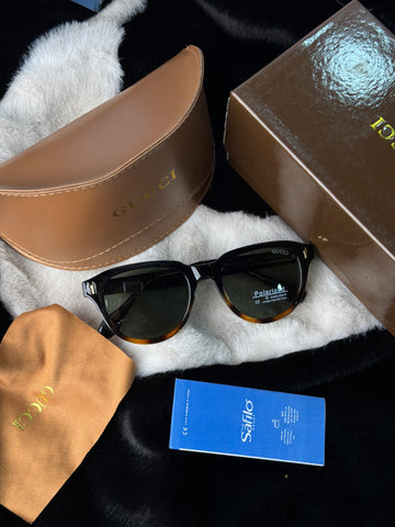 TORTOISE SHELL OVER SIZED POLARIZED GUCCI GLASSES