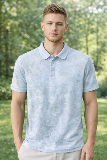 GUCCI INGRAVED 100% HYBRID COTTON POLO SHIRT