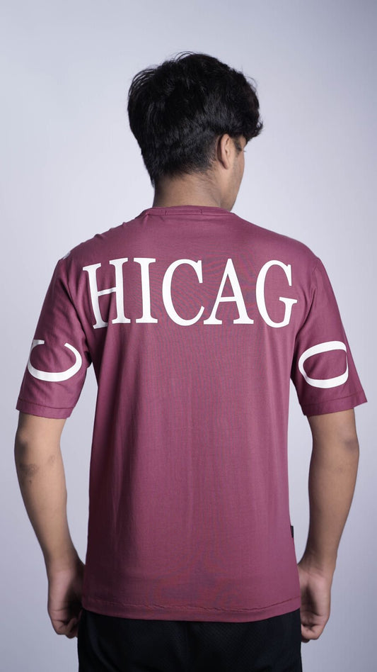 CHICAGGO BULLS DOWNSHOULER 100% HYBRID T-SHIRT