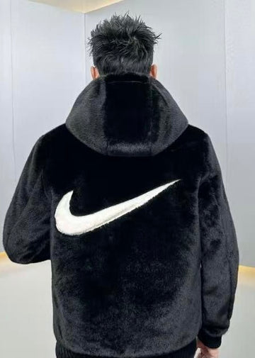 NIKE IMPORTED FUR ZIPPER HOOD