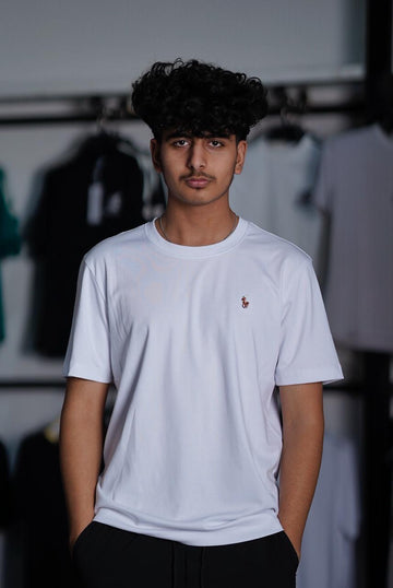 POLO EMBROIDED LOGO ROUND NECK T.SHIRT