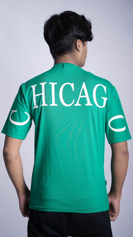 CHICAGGO BULLS DOWNSHOULER 100% HYBRID T-SHIRT