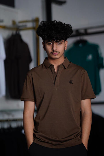 CK 100% HYBRID COTTON POLO SHIRT