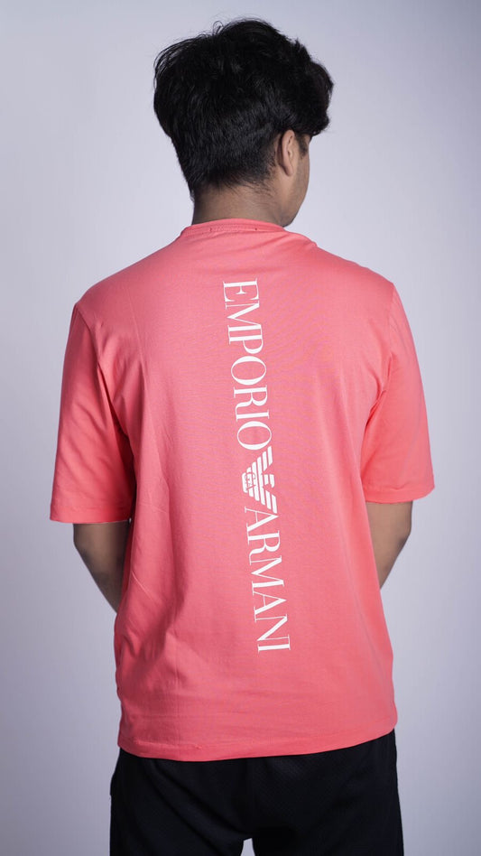 EMPOREO ARMANI PRINTED SLOGAN OVER SIZED T-SHIRT