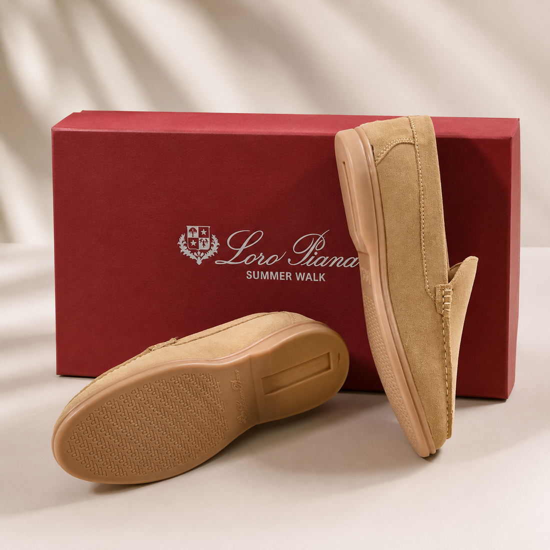 LORA PIANA SUEDE LEATHER SHOES