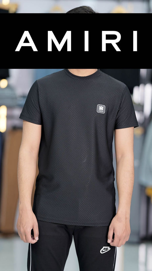 AMIRI SILICONE LOGO BREATHABLE T.SHIRT