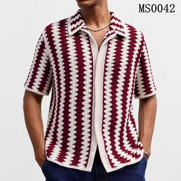 POLO KNIT HAND MADE COLLAR SHIRT