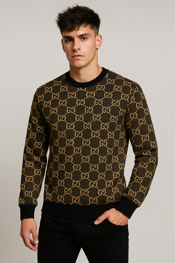 GUCCI ALL OVER EMBOSED ORIGINAL SWEAT SHIRT