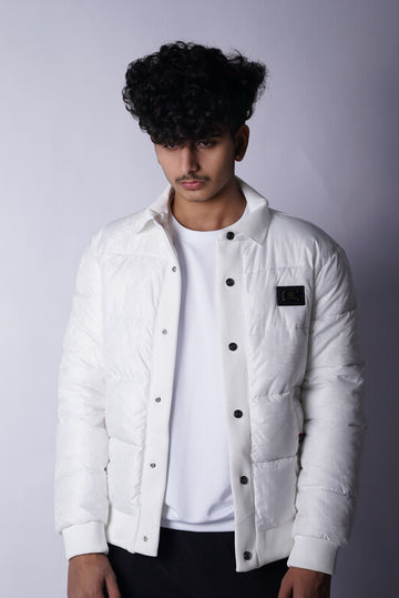 GUCCI COLLAR PUFFER JACKET SELF EMBOSED