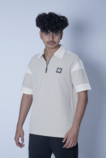 AMIRI 100% HYBRID HALF ZIP COLLAR SHIRT