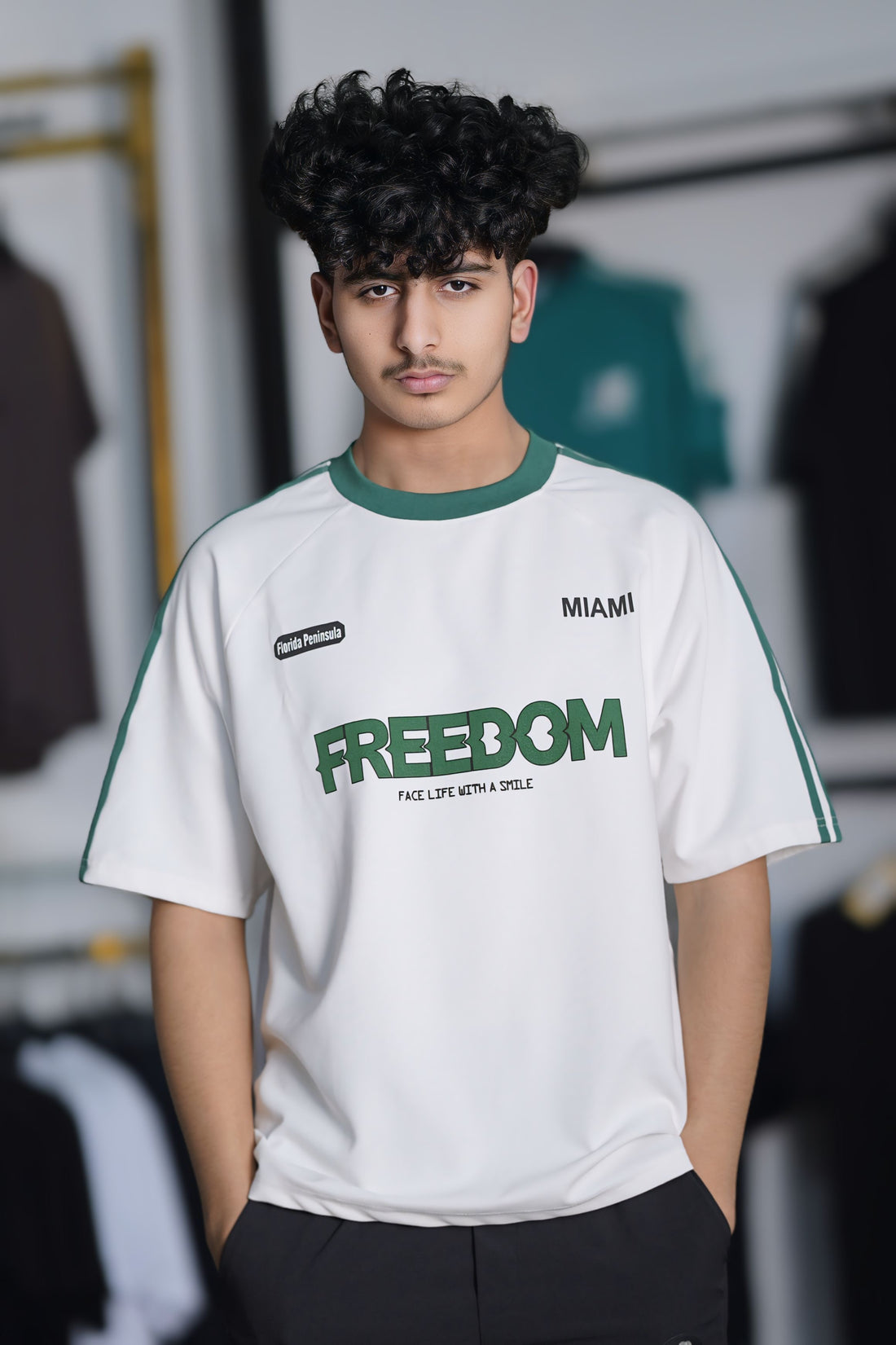 FREEDOM MIAMI BAGGY COTTON T.SHIRT