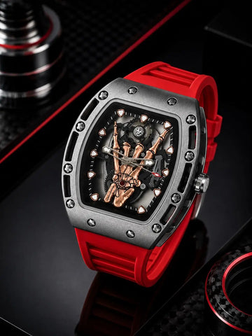 RICHE MILAN RED RUBBER STRAP