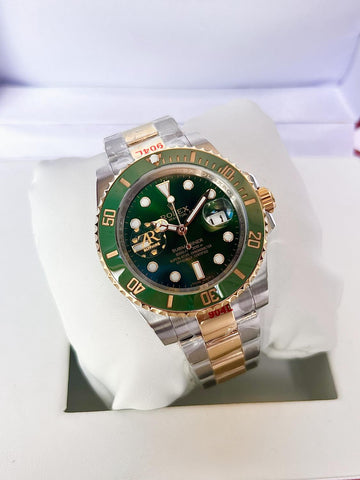 SILVER GOLD GREEN MECHANICAL DIAL ALL FUNCTIONS