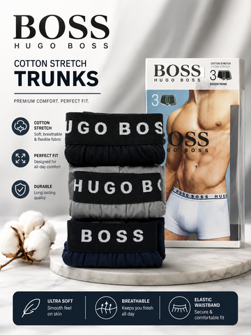 PACK OF 3 BOSS 100% COTTON UNDER WEAR