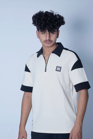 AMIRI 100% HYBRID HALF ZIP COLLAR SHIRT