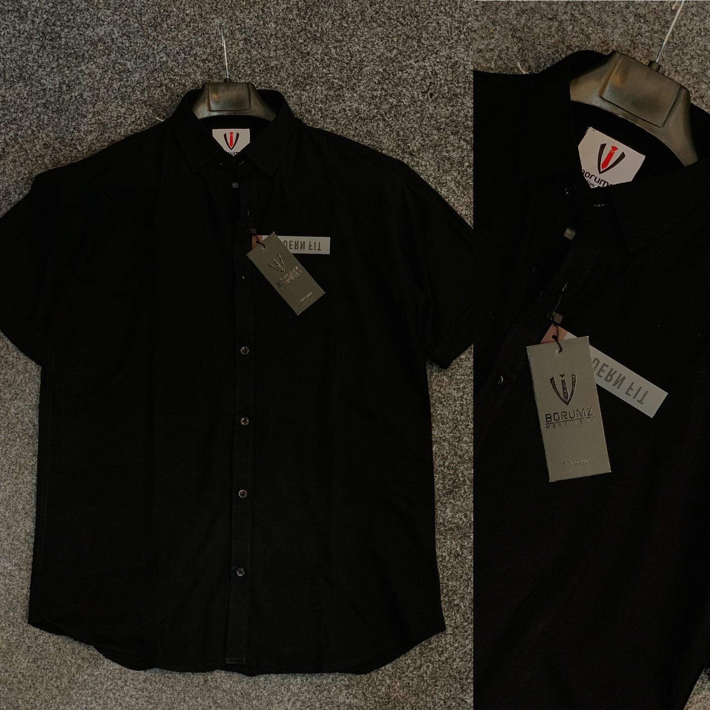 PALIN BLACK LINEN SHIRT