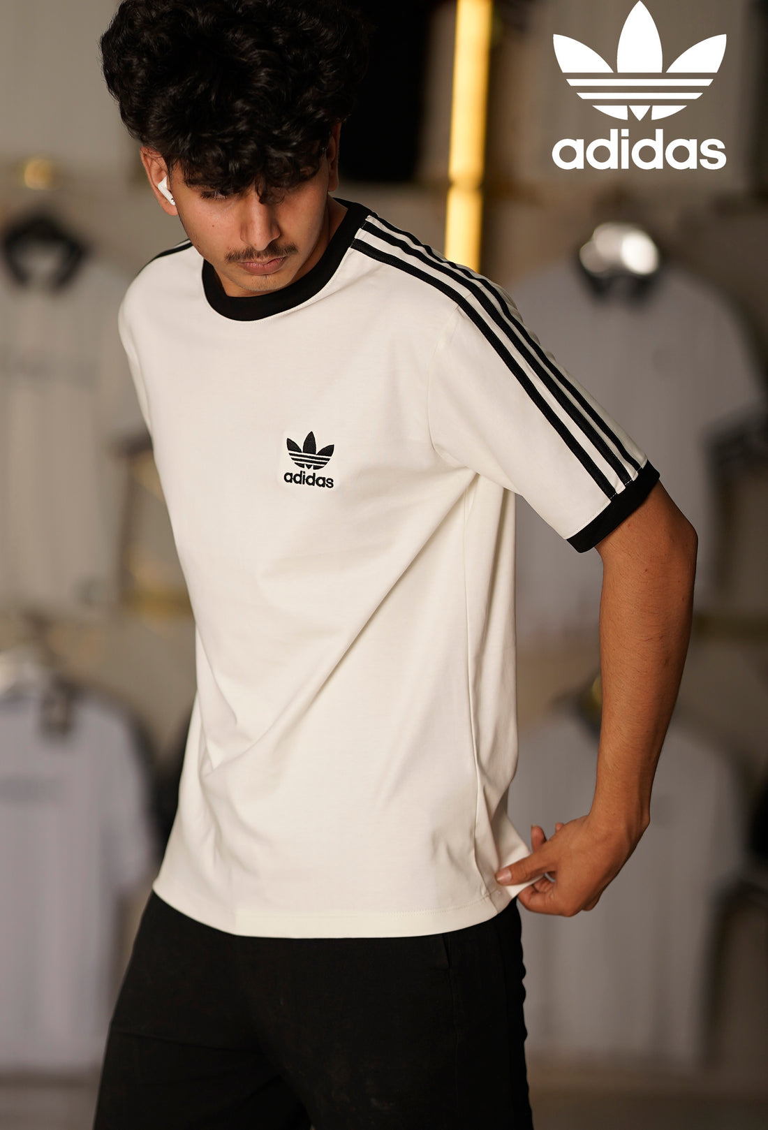 ADIDAS 100% HYBRID COTTON T-SHIRT