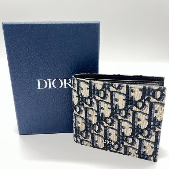 DIOR EMBROIDED BRAND WALLET