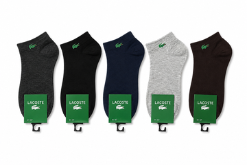 LACOSTE 100% COTTON SHORT SOCKS