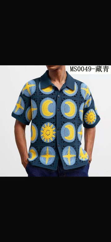 POLO KNIT HAND MADE COLLAR SHIRT