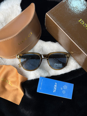 TORTOISE SHELL OVER SIZED POLARIZED GUCCI GLASSES