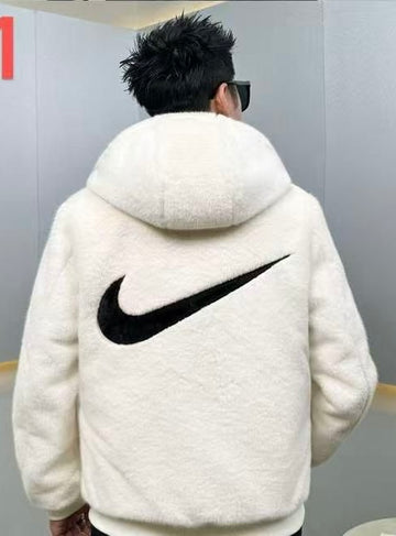 NIKE IMPORTED FUR ZIPPER HOOD