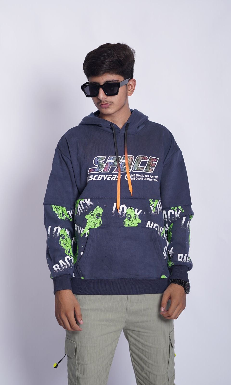 SPACE PRINTED HODDIE MADE IN VEITNAM