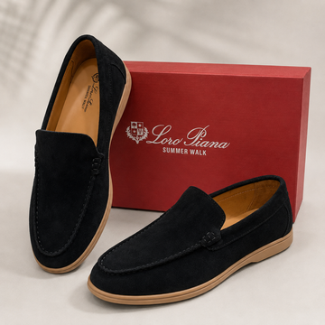 LORA PIANA SUEDE LEATHER SHOES