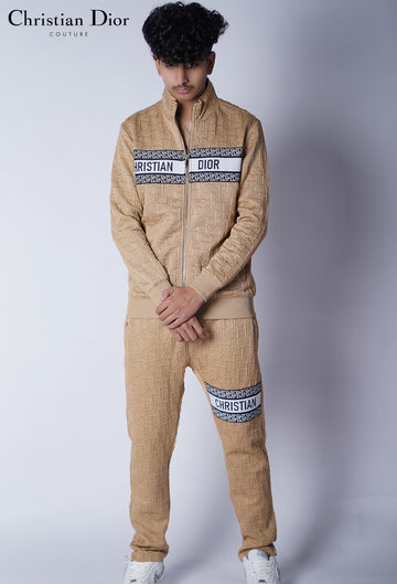 DIOR EMBOSED PREMIUM ZIPPER TRACKSUIT