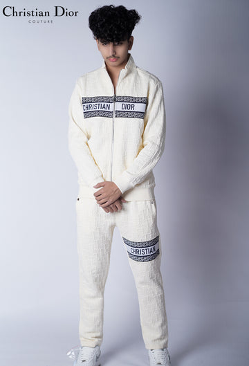 DIOR EMBOSED PREMIUM ZIPPER TRACKSUIT