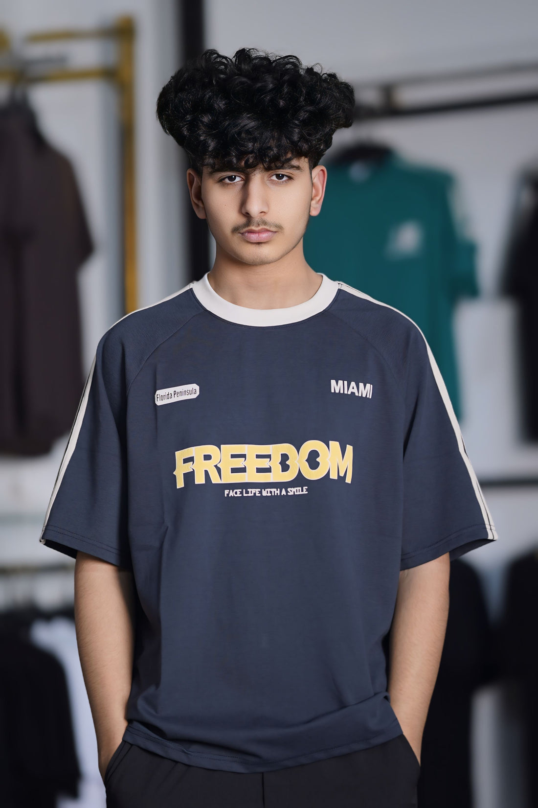 FREEDOM MIAMI BAGGY COTTON T.SHIRT